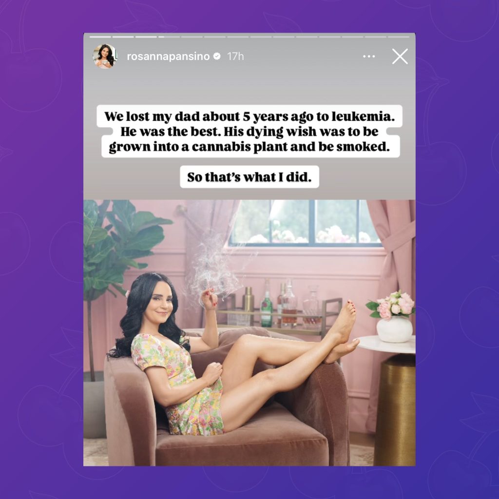 Rosanna Pansino Reveals She's Smoking Her Dad's Ashes 